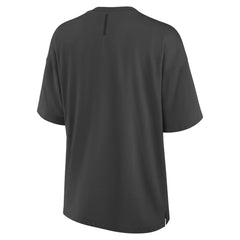 Boston Bruins Fanatics Women's Oversized Elements Raw Edge Future Ground T-Shirt - Charcoal | US 201752496