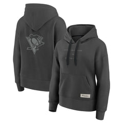 Pittsburgh Penguins Fanatics Women's Elements Future Ground Subtle Tonal Pullover Hoodie - Charcoal | US 201752520