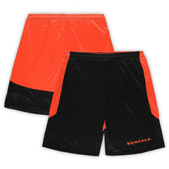 Cincinnati Bengals Big & Tall Launch Shorts - Black/Orange Shorts