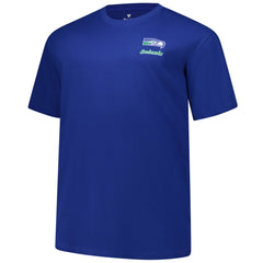 Seattle Seahawks Big & Tall Throwback Logo T-Shirt - Royal T-shirts