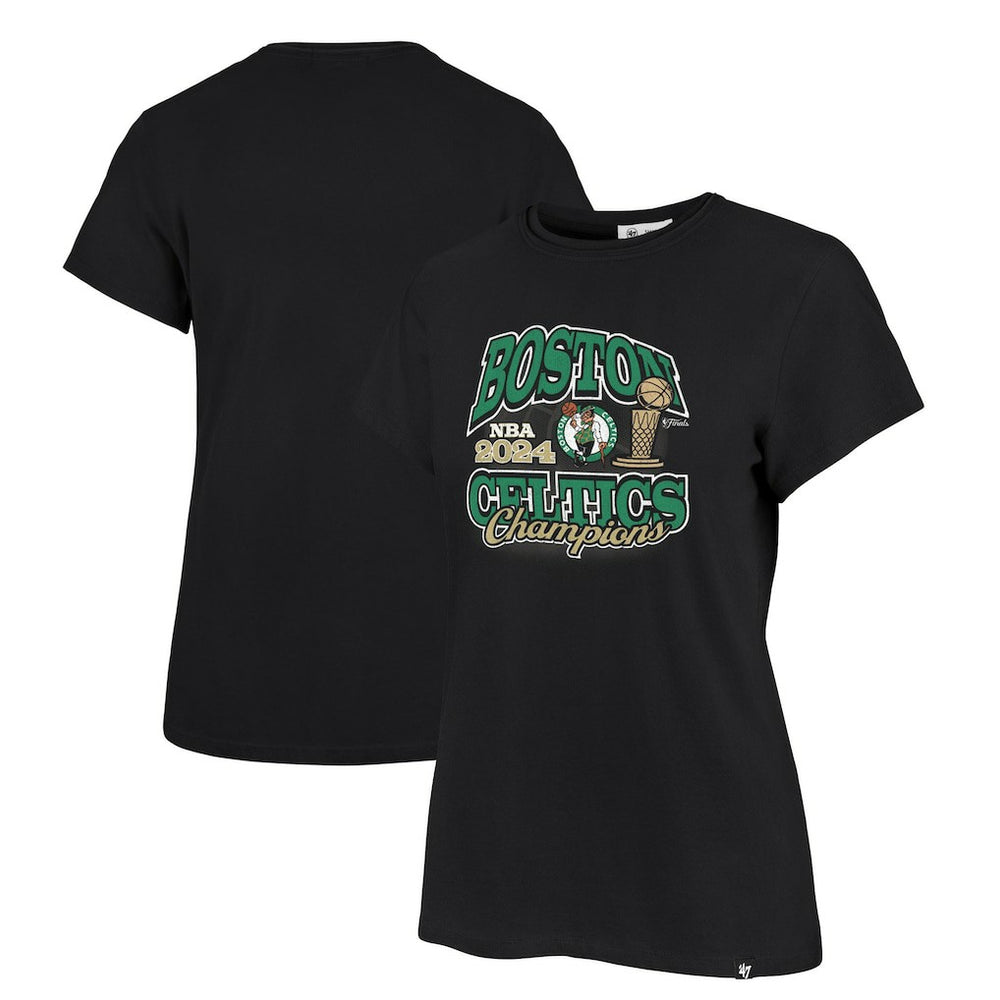 Boston Celtics '47 Women's 2024 NBA Finals Champions Plus Size Trophy Franklin T-Shirt Black - 47 brand outlet