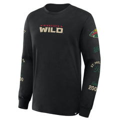 Minnesota Wild Fanatics Boxed In Legacy Long Sleeve T-Shirt - Black | US 201826838