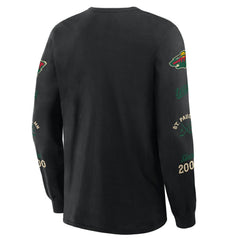 Minnesota Wild Fanatics Boxed In Legacy Long Sleeve T-Shirt - Black | US 201826838