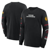 Chicago Blackhawks Fanatics Boxed In Legacy Long Sleeve T-Shirt - Black | US 201826840