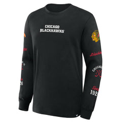 Chicago Blackhawks Fanatics Boxed In Legacy Long Sleeve T-Shirt - Black | US 201826840