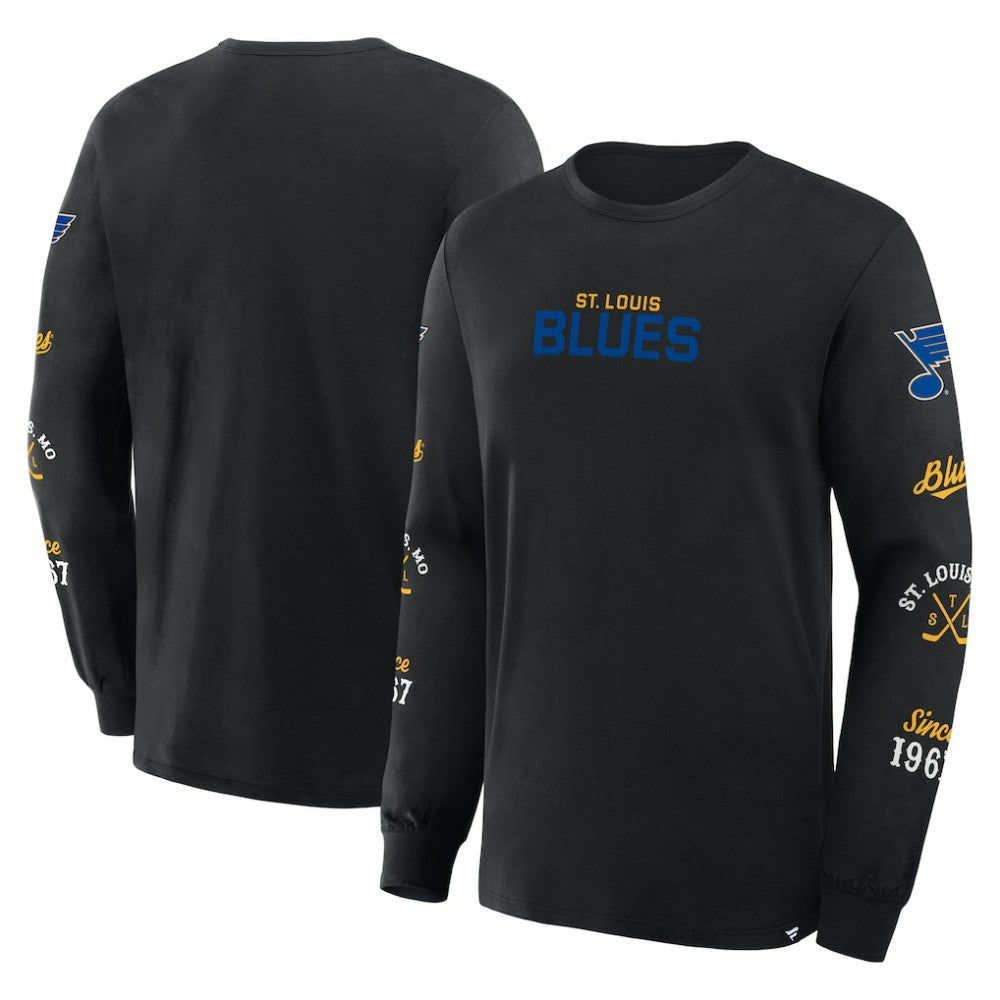 St. Louis Blues Fanatics Boxed In Legacy Long Sleeve T-Shirt - Black | US 201826857