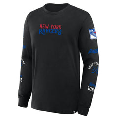 New York Rangers Fanatics Boxed In Legacy Long Sleeve T-Shirt - Black | US 201826858