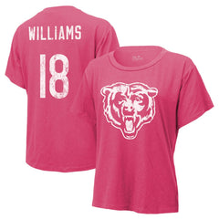 Caleb Williams Chicago Bears Majestic Threads Women's Name & Number T-Shirt - Pink T-shirts