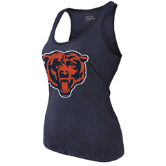 Caleb Williams Chicago Bears Majestic Threads Women's Name & Number Tri-Blend Scoop Neck Tank Top - Navy Tops