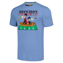 New England Patriots NFL x Homage x Beavis and Butt-Head Unisex Tri-Blend T-Shirt - Light Blue