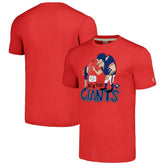 New York Giants NFL x Homage x Beavis and Butt-Head Unisex Tri-Blend T-Shirt - Red