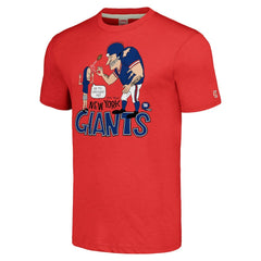 New York Giants NFL x Homage x Beavis and Butt-Head Unisex Tri-Blend T-Shirt - Red