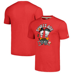 Tampa Bay Buccaneers NFL x Homage x Beavis and Butt-Head Unisex Tri-Blend T-Shirt - Red