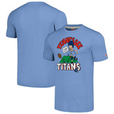 Tennessee Titans NFL x Homage x Beavis and Butt-Head Unisex Tri-Blend T-Shirt - Light Blue