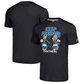 Carolina Panthers NFL x Homage x Beavis and Butt-Head Unisex Tri-Blend T-Shirt - Charcoal
