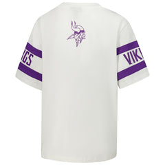 Minnesota Vikings The Wild Collective Women's Drop Shoulder T-Shirt - White T-shirts