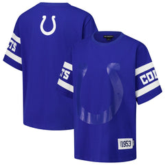 Indianapolis Colts The Wild Collective Women's Drop Shoulder T-Shirt - Royal T-shirts