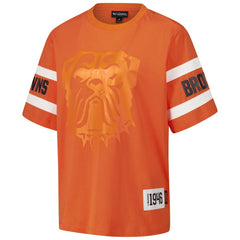 Cleveland Browns The Wild Collective Women's Drop Shoulder T-Shirt - Orange T-shirts