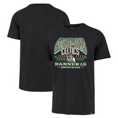 Boston Celtics '47 18-Time NBA Finals Champions Banner Franklin T-Shirt Black - 47 brand