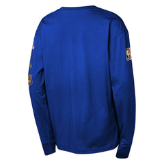 Philadelphia 76ers Youth Hardwood Classics All Over Long Sleeve T-Shirt Royal - Mitchell & Ness