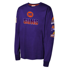 Phoenix Suns Youth Hardwood Classics All Over Long Sleeve T-Shirt Purple - Mitchell & Ness