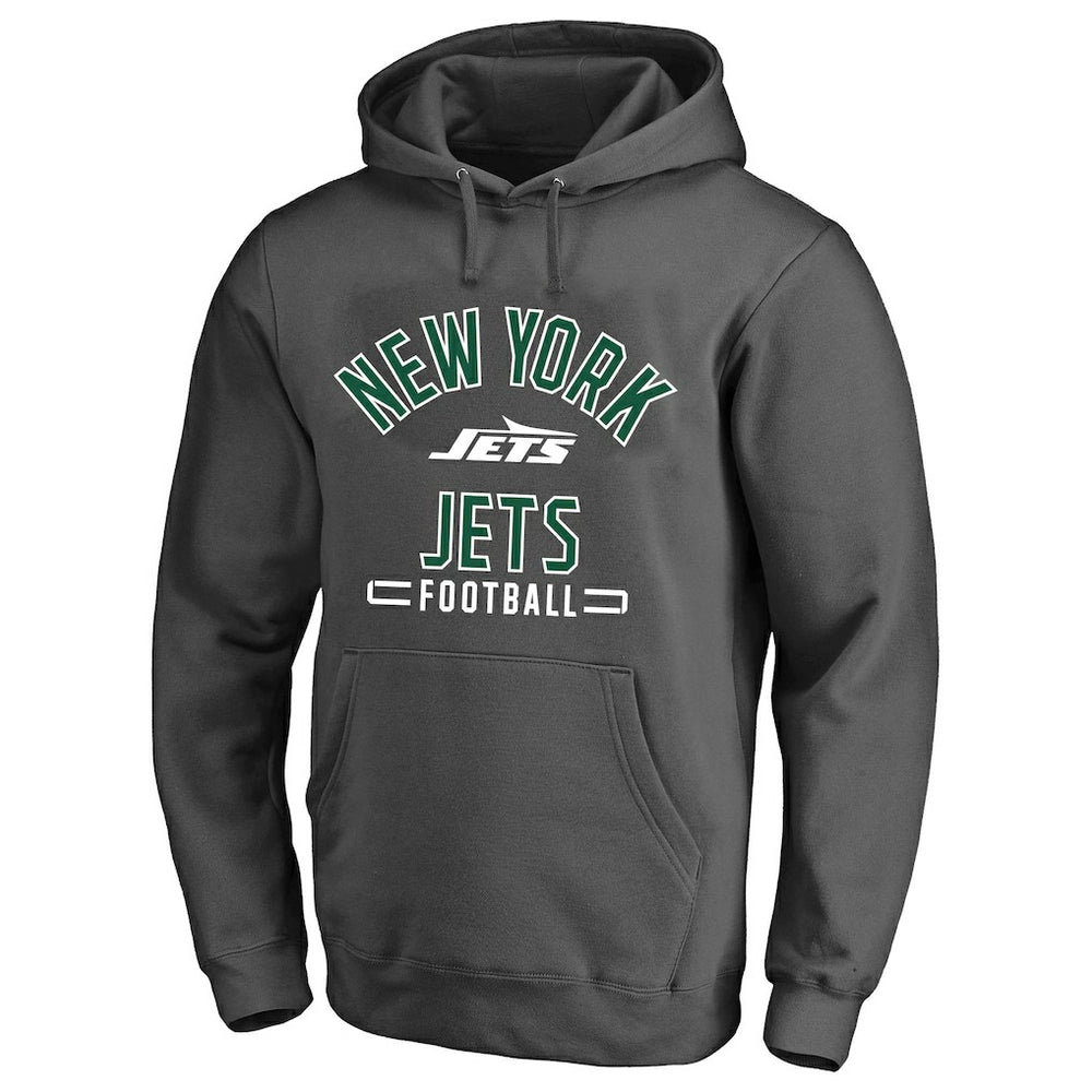 New York Jets Big & Tall Pullover Hoodie - Heather Charcoal Hoodies