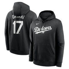 Shohei Ohtani Los Angeles Dodgers Nike Player Name & Number Club Fleece Pullover Hoodie - Black Hoodies