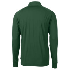 New York Jets Cutter & Buck Helmet Adapt Eco Knit Stretch Recycled Quarter-Zip Top - Hunter Green Tops