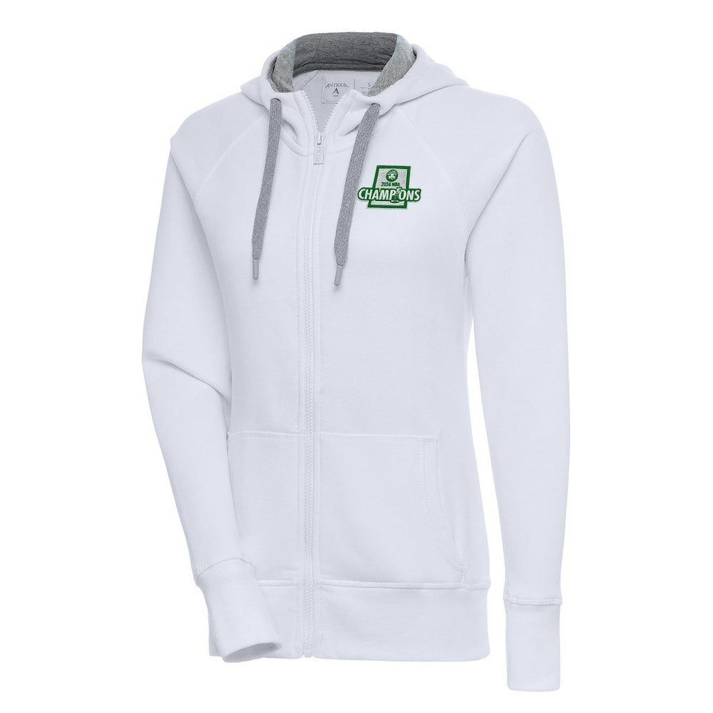 Boston Celtics Antigua Women's 2024 NBA Finals Champions Victory Raglan Full-Zip Jacket White