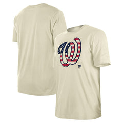 Washington Nationals New Era Americana Flag Fill T-Shirt - Cream T-shirts