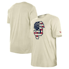 San Francisco Giants New Era Americana Flag Fill T-Shirt - Cream T-shirts