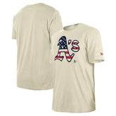 Athletics New Era Americana Flag Fill T-Shirt - Cream T-shirts