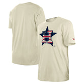 Houston Astros New Era Americana Flag Fill T-Shirt - Cream T-shirts