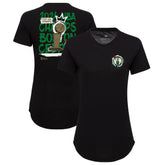 Boston Celtics Sportiqe Women's 2024 NBA Finals Champions King of the Court Phoebe Tri-Blend T-Shirt Black
