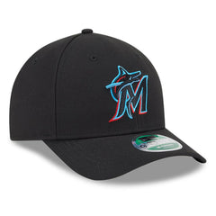 Miami Marlins New Era Player Replica 9FORTY Adjustable Hat - Black Hats