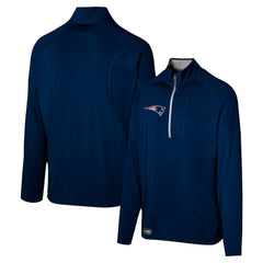 New England Patriots Grind Iron Quarter-Zip Top - Navy Tops
