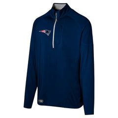New England Patriots Grind Iron Quarter-Zip Top - Navy Tops
