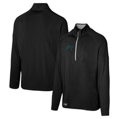 Carolina Panthers Grind Iron Quarter-Zip Top - Black Tops