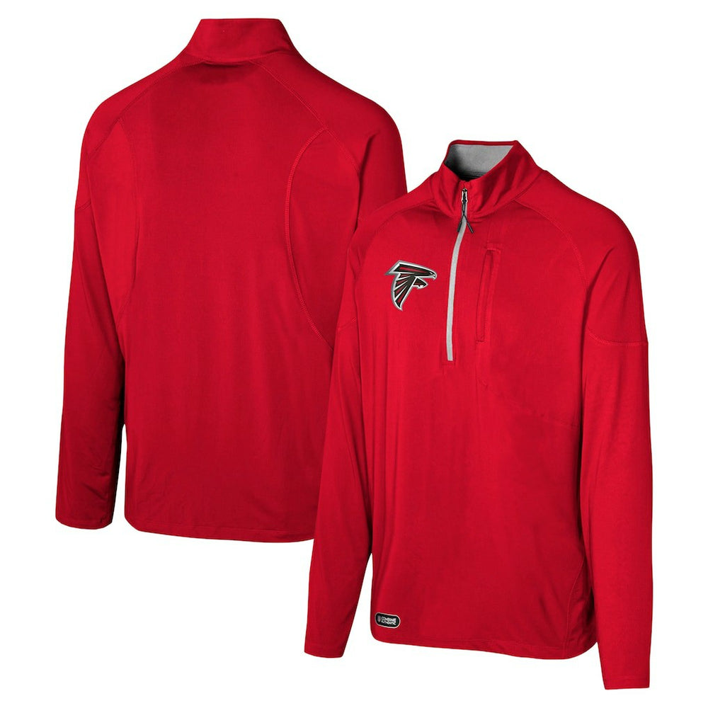 Atlanta Falcons Grind Iron Quarter-Zip Top - Red Tops