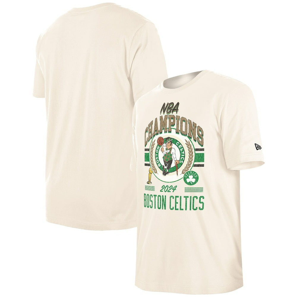 Boston Celtics 2024 NBA Finals Champions Victory Chrome T-Shirt Cream - New Era