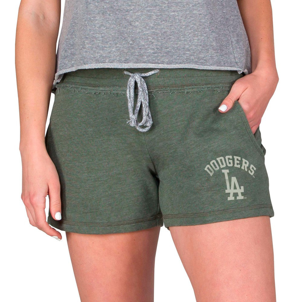 Los Angeles Dodgers Concepts Sport Women's Mainstream French Terry Tri-Blend Shorts - Green Shorts