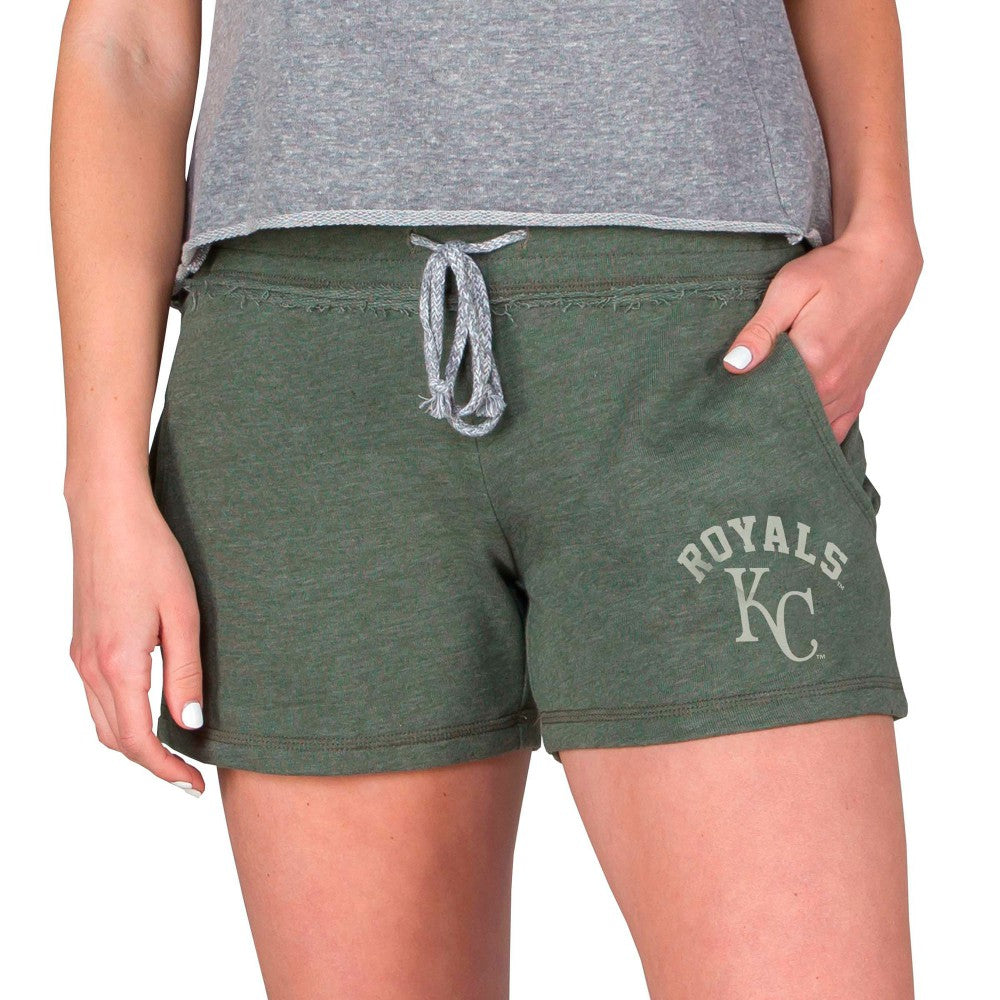 Kansas City Royals Concepts Sport Women's Mainstream French Terry Tri-Blend Shorts - Green Shorts