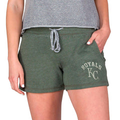 Kansas City Royals Concepts Sport Women's Mainstream French Terry Tri-Blend Shorts - Green Shorts