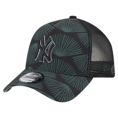 New York Yankees New Era 9FORTY A-Frame Trucker Adjustable Hat - Black Hats