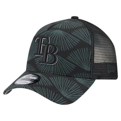 Tampa Bay Rays New Era 9FORTY A-Frame Trucker Adjustable Hat - Black Hats