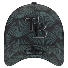Tampa Bay Rays New Era 9FORTY A-Frame Trucker Adjustable Hat - Black Hats