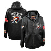 Oklahoma City Thunder Jeff Hamilton Vegan Leather Full-Zip Hoodie Black outlet