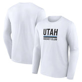 Utah Mammoth Fanatics Secondary Logo Long Sleeve T-Shirt - White | US 201875550