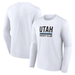 Utah Mammoth Fanatics Secondary Logo Long Sleeve T-Shirt - White | US 201875550