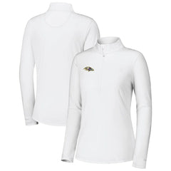 Baltimore Ravens Women's Sport Playa Vista IslandZone Quarter-Zip Jacket - White Jackets